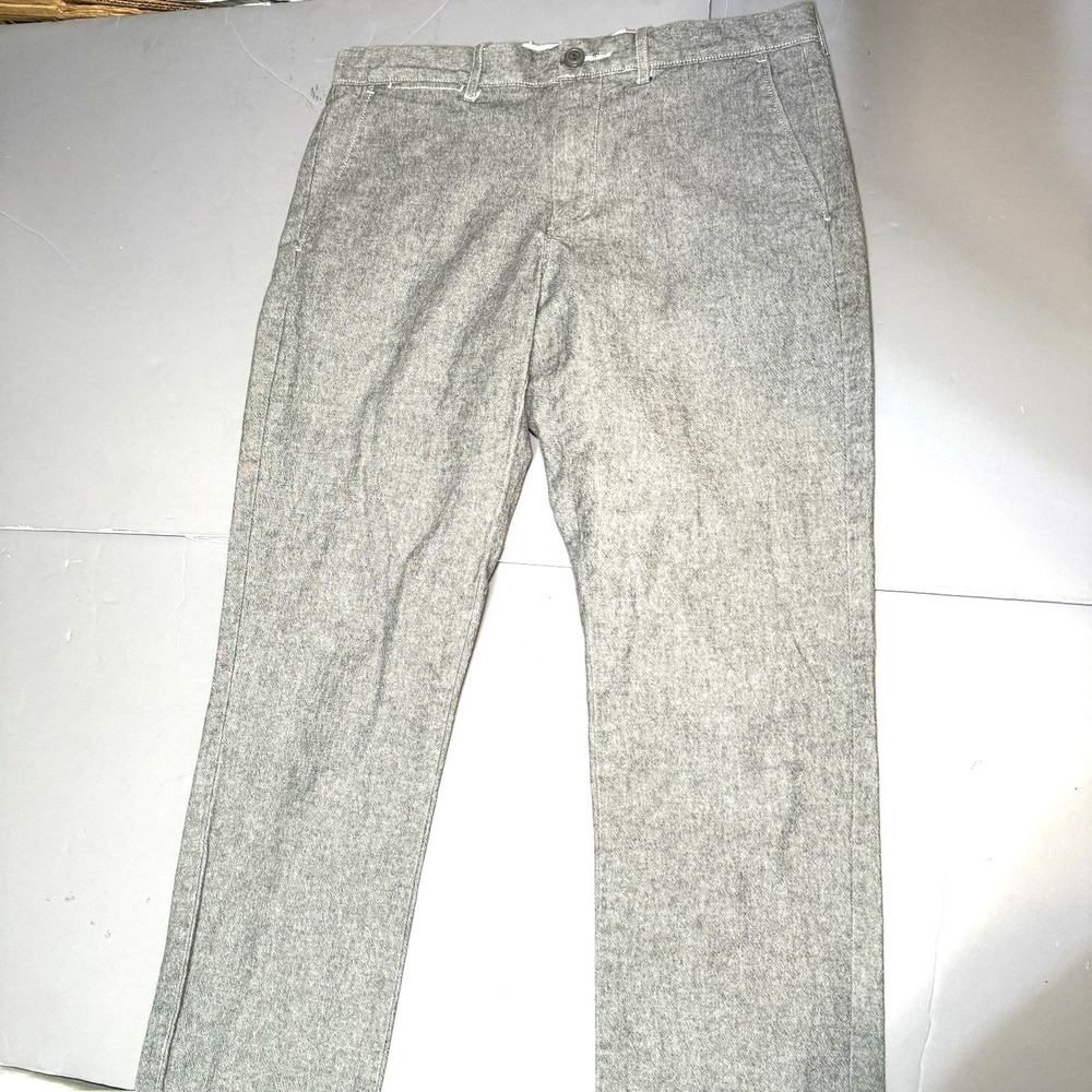 J Crew 770 Chino Pants Mens 31 30 29 Gray Chambray Knit Stretch Flat Front